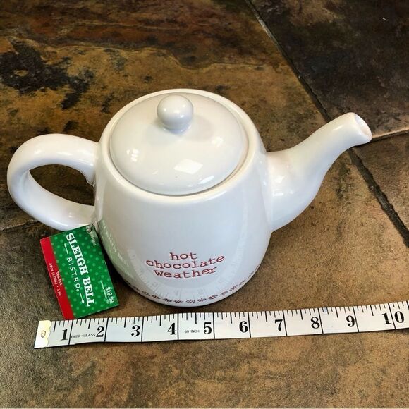 NWT Ceramic Hot Chocolate Tea Kettle Pot 35oz - Picture 7 of 9